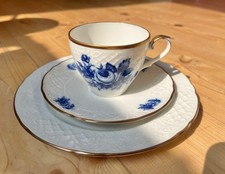 6 Kaffeegedecke 3teilig Schumann Arzberg Bavaria blaue Rose Echt Kobalt