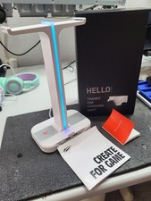 HAVIT TH650 RGB Kopfhörerständer – Stilvolles Design + Dual-LED-Beleuchtung USB