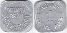 Biermarke Schwarzach Deindl-Bräu Gut Für 1 Liter Bier Alu Menzel 23037.2