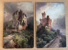 2 x alte AK - Burg Eltz +  Sooneck, Künstlerkarten, um 1910 - ungelaufen