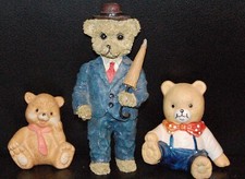 3x  Bären Teddy Figuren 2 x aus Keramik 1x Polyamid  zur Dekoration Sammlung I 