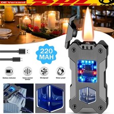 E Feuerzeug Lichtbogen Elektro Plasma Lighter USB Aufladbar Winddicht Flammlos