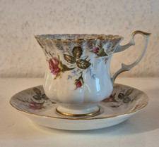 Chodziez Poland 6 Kaffeetassen mit Untertasse  Rosen mit Goldrand