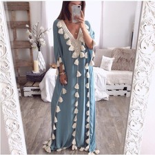 Bohomian Boho langes Maxikleid