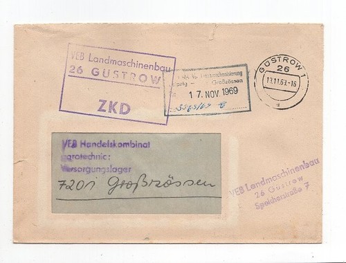 Ddr dienst zkd brief güstrow - zkd,