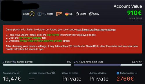 Steam account mit - , 100