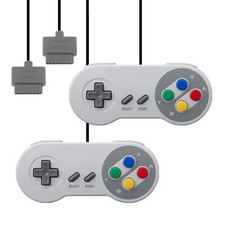 Zwei / 2x Controller GamePad Kontroller 🎮✅ (NEU) für Super Nintendo / SNES