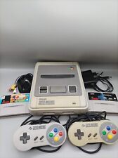 Nintendo SNES Konsole mit 2 Controllern 2 Spielen Kabeln Getestet Super Nintendo