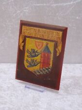 M7hWbx - Holz Wanddeko Schild mit Spruch und Wappen Flensburg - Vintage 