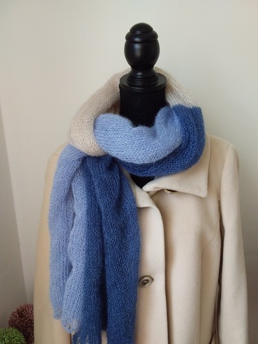 Schal handgestrickt mohair - handgestrickt,
