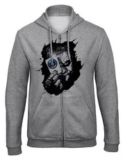 Saab Scania Joker Kapuzenpullover Hooded Sweatjacke mit Reißverschluss-9413_Grau