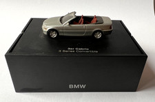 herpa-Modellauto in BMW-Klappbox, M 1:87, BMW 3er Cabrio 328i (E46) titansilber-