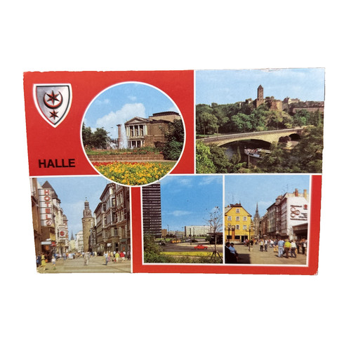 Postkarte halle saale - halle,