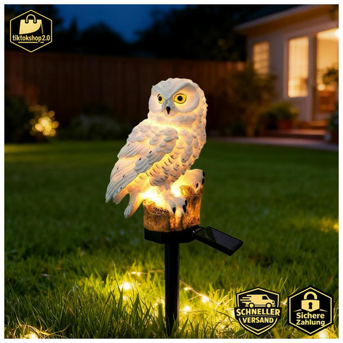 Solarlampe eule gartenfiguren - solarlampe,