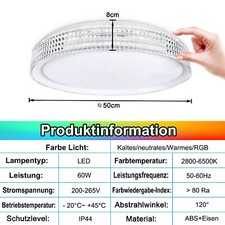 60W RGB LED Deckenleuchte