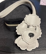 Schlüsselanhänger Hund Pudel  grau Neu