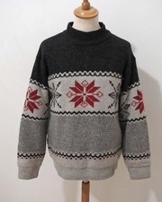 Island Norweger Strick Pullover Grösse L Herren Windstopper S106