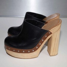 ZARA High Heel Holz Clogs
