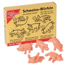 SCHWEINEWÜRFELN Schweine-Würfeln Glücksschweine Ferkel Reisespiel Würfel NEU
