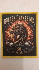 Patch MC Golden Drakes 50 Jahre Aufnäher biker rocker kutte