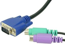 LogiLink 2m Octopus Kabel KVM Switch PC VGA M/F  4X PS/2 M Monitor Tastatur Maus