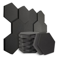 Hexagon Akustikschaumstoff Akustikschaum 50x43x3/5cm Absorber Schallschutzmatte