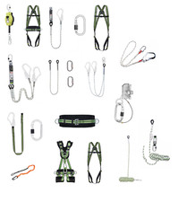 Auffanggurt Seile Falldämpfer Halteseil Seilbremse Fallschutz aus einer Hand!