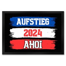 Kiel Aufstieg 2024 Fußmatte in 35x50 cm mit Spruch Ahoi