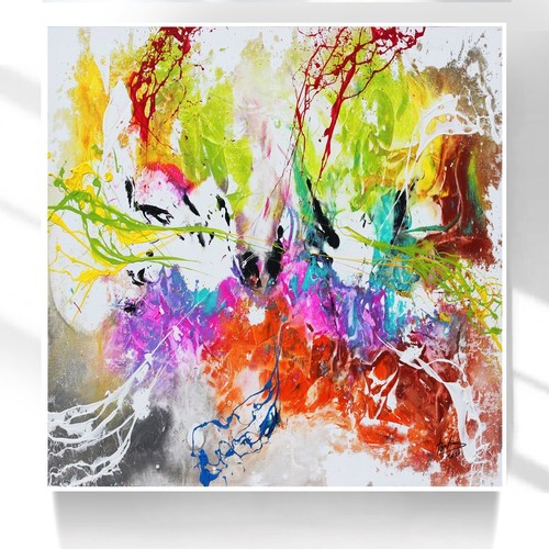 Leinwand bild abstrakt bunt - leinwand,