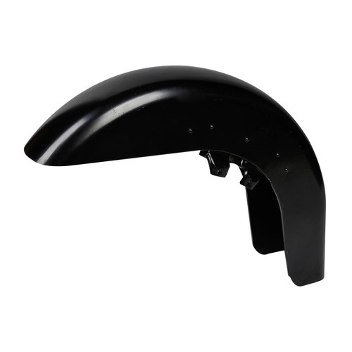 Unpainted black front fender - front,
