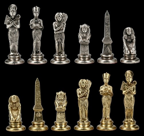 Metall schachfiguren set - metall,