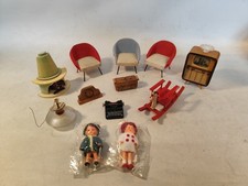 Lot Puppenstube Möbel ARI Puppe Nagelsessel Kamin Fernseher Schreibmaschine Uhr