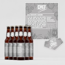 Bieretiketten Aufkleber f. Bierflaschen Flaschenetiketten Sticker Y077-12 Chef