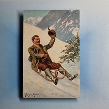 Künstler signierte Postkarte