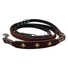 Hunter Hunde Leine Hundeleine Leder Rot Weißes Kreuz Schweiz 2 Meter x 2cm Gassi