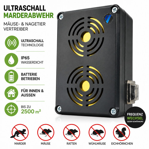 Marderabwehr ultraschall ip65 - ultraschall,