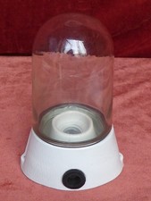 alte runde Lampe Glaskolbenlampe Kellerlampe Deckenlampe Wandlampe Glas H 19,1cm