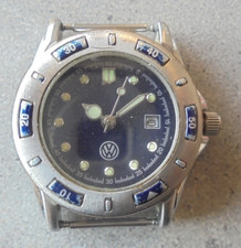 VW Uhr Schmuck wasserdicht silberfarbend/blau Armbanduhr ohne Band Nr. 15