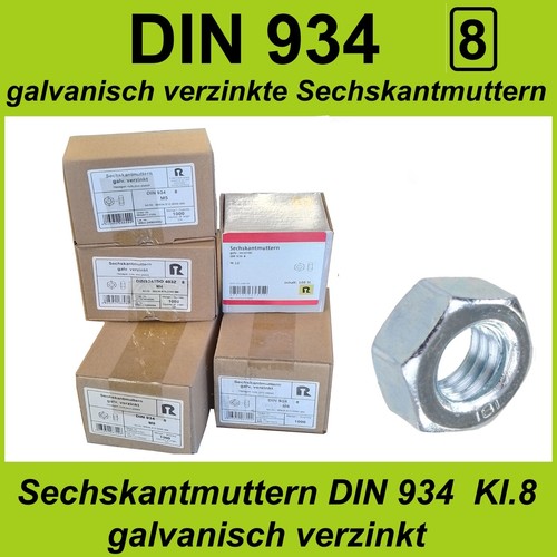Sechskantmuttern din 934 - sechskantmuttern, 8