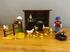 Playmobil 4492 & 3076 Hühnerstall mit Hühnern mit Bäuerinnen
