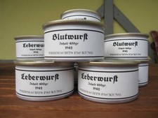 Blutwurst Wehrmachts Packung 1942 3Stück WKII WH WK2 Eiserne Ration Wehrmacht