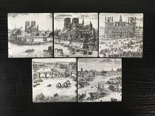 Untersetzer / Bierdeckel alte Städte im Mittelalter Paris London München 