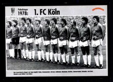 1 FC Köln Mannschaftskarte DFB Pokalsieger 1978 