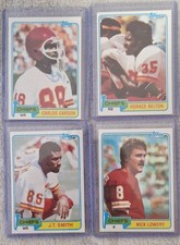 Top Rar 1981 Topps 5x Kansas City Chiefs u.a.m. Steve Fuller, Carlos Carson uvm.