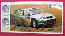 Orig Rallye Autogrammkarte Armin Schwarz Manfred Hiemer Skoda Fabia Akropolis 70