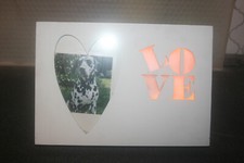 Bilderständer, Bilderrahmen Herzform mit Beleuchtung, (Lieferung ohne Batterien)