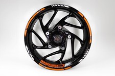 Felgenrand Aufkleber Felgenbett  Set für Motorrad kompatibel mit KTM 990 Duke