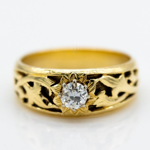 Ring 585 14k gelbgold diamant - 585/14k,