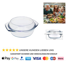 Glas Auflaufform mit Deckel
