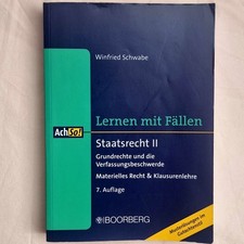 Jura Klausurtraining Staatsrecht II – Schwabe, 7. Auflage Grundrechte Verf.Besch